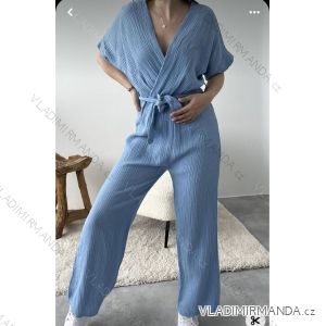 Overal dlhý krátky rukáv mušelín dámske (S/M/L ONE SIZE) TALIANSKA MÓDA IMWCN24004/DR