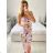 Šaty letné na ramienka dámske kvet (S/M ONE SIZE) TALIANSKA MÓDA IMPSH246357F/DU -   fialová -   S / M