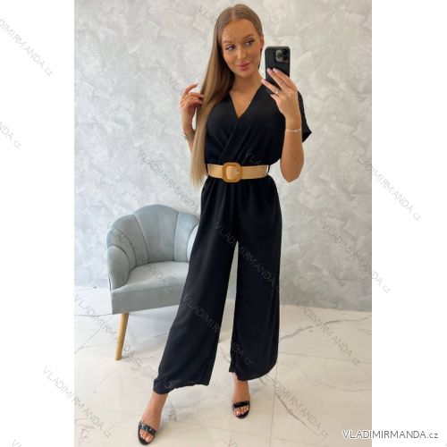 Overal dlhý s opaskom krátky rukáv dámske (S/M/L ONE SIZE) TALIANSKA MÓDA IMWCN24010