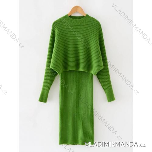 Súprava sveter dlhý rukáv a šaty na ramienka dámsky (S-XL) GLO-STORY GLO24WMY-5231-2
