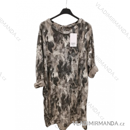 Šaty letné 3/4 dlhý rukáv dámske (S/M ONE SIZE) TALIANSKA MÓDA IMPLI2434822