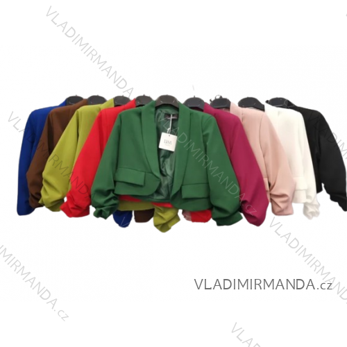 Sako krátke elegantný dlhý rukáv dámske (S/M/L ONE SIZE) TALIANSKA MÓDA IMPLI2416061