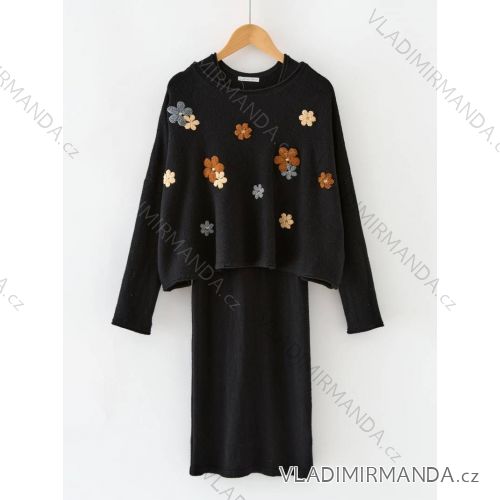 Súprava sveter dlhý rukáv a šaty na ramienka dámsky (S-XL) GLO-STORY GLO24WMY-5227