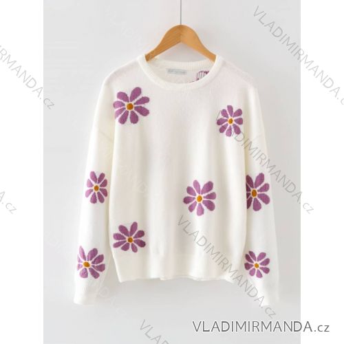 Sveter dlhý rukáv dámsky (M-2XL) GLO-STORY GLO24WMY-5258