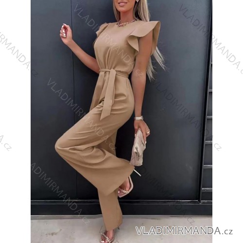 Overal dlhý bez rukávov dámsky (S/M ONE SIZE) TALIANSKA MÓDA IMD22567/DU -   béžová -   S / M