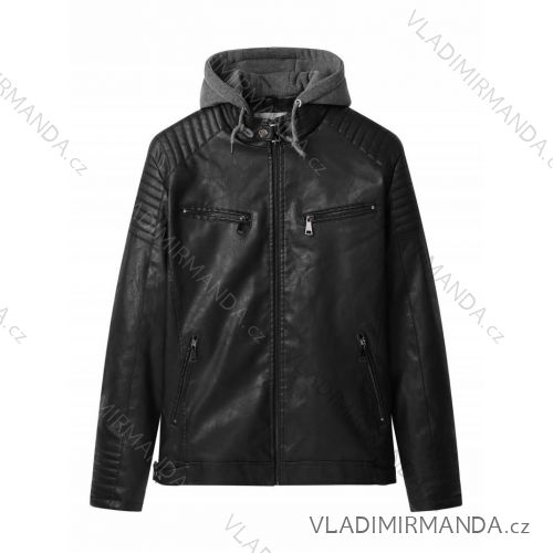Bunda koženková dlhý rukáv pánska (M-2XL) GLO-STORY GLO24MPY-5275