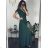 Šaty dlhé elegantné letné s rukávom s volánikmi dámske (S/M ONE SIZE) TALIANSKA MÓDA IM423LAILA béžová