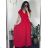 Šaty dlhé elegantné letné s rukávom s volánikmi dámske (S/M ONE SIZE) TALIANSKA MÓDA IM423LAILA béžová