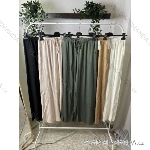 Nohavice dlhé letné dámske (S/M ONE SIZE) TALIANSKA MÓDA IMPLP2439420011