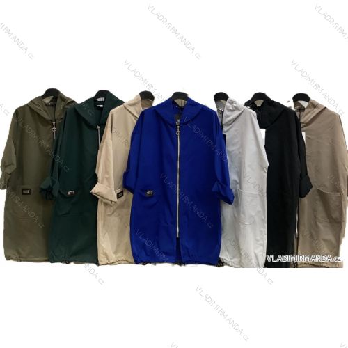 Bunda jesenná na zips 3/4 dlhý rukáv dámska nadrozmer (52/54 ONE SIZE) TALIANSKA MÓDA IMC24386