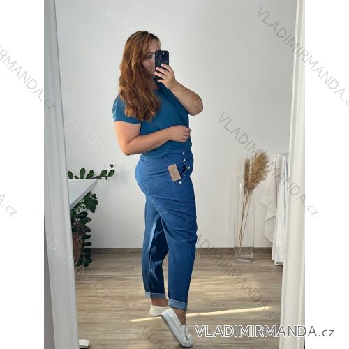 Nohavice  bavlněné dámske nadrozmer (XL/2X/3XL ONE SIZE) TALIANSKA MóDA IM4242082