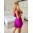 Overal krátky elegantné bez rukávov dámske (S/M ONE SIZE) TALIANSKA MÓDA IMPBB24A40395/DUR -   béžová -   S / M