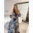 Šaty dlouhé elegantní krátký rukáv dámské (S/M ONE SIZE) ITALSKÁ MODA IMM247277/DUR -   modrá -   S / M