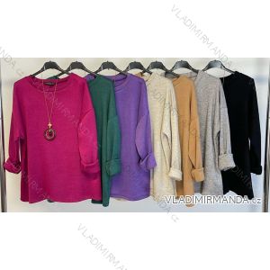 Mikina teplá 3/4 dlhý rukáv dámska (S/M ONE SIZE) TALIANSKA MÓDA IMM24UN6971