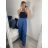 Nohavice dlhé riflové dámske (S/M/L ONE SIZE) TALIANSKA MÓDA IMD24021 M / L tmavo modrá