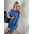 šaty oversize letné riflové krátky rukáv dámske (S/M/L ONE SIZE) TALIANSKA MODA IMSM24070