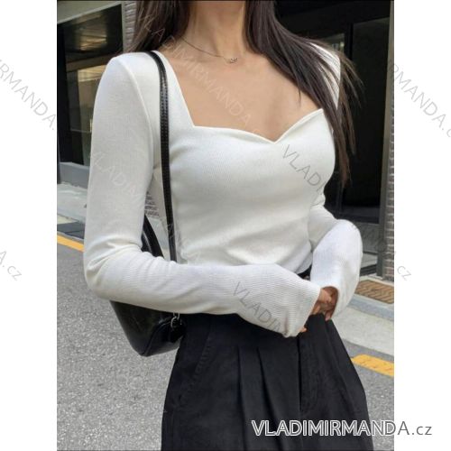 Tričko dlhý rukáv dámske (S/M ONE SIZE) TALIANSKA MÓDA IMM24M20673