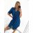Šaty košeľové oversize krátky rukáv dámske (S/M/L ONE SIZE) TALIANSKA MÓDA IM424538/DR smaragdová S/M/L