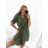 Šaty košeľové oversize krátky rukáv dámske (S/M/L ONE SIZE) TALIANSKA MÓDA IM424538/DR smaragdová S/M/L