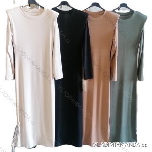 Šaty dlhé elegantný dlhý rukáv dámske (S/M ONE SIZE) TALIANSKA MÓDA IMM24M1037