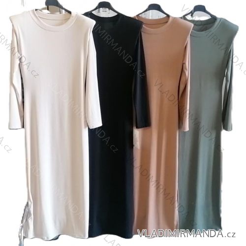 Šaty dlhé elegantný dlhý rukáv dámske (S/M ONE SIZE) TALIANSKA MÓDA IMM24M1037