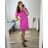 Šaty voľnočasové krátky rukáv dámske nadrozmer (48/50 ONE SIZE) TALIANSKA MODA IM724BELISA/DUR