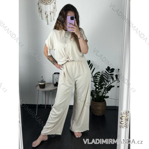Súprava letná tunika a nohavice dámske (S/M ONE SIZE) TALIANSKA MóDA IM424543
