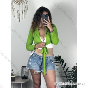 Top croptop dlhý rukáv dámsky (S/M ONE SIZE) TALIANSKA MÓDA IMPGM233340/DU