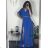 šaty dlouhé elegantní společenské krátký rukáv dámské (M/L ONE SIZE) ITALSKÁ MÓDA IMM24XF50124/DUR modrá kráľovská M / L