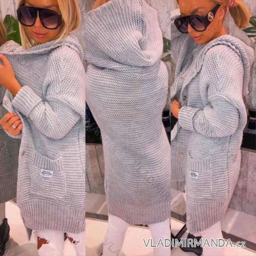 Cardigan oversize teplý dlhý rukáv dámsky (M/L/XL ONE SIZE) TALIANSKA MÓDA IMD24292
