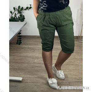 Kraťasy šortky strečové dámske nadrozmer (54/56 ONE SIZE) TALIANSKA MÓDA IM424BORA/DUR