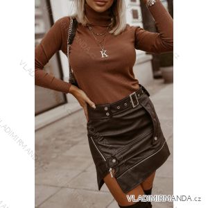 Sveter úpletový s rolákom dlhý rukáv dámsky (S/M ONE SIZE) TALIANSKA MÓDA EXTRA ME IMM22FD9076