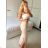 Sukňa dlhá dámska (S/M ONE SIZE) TALIANSKA MÓDA IMPBB24C34549/DUR -   zelená khaki -   S / M