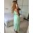 Šaty dlouhé elegantné bez rukávov dámske (S/M/L ONE SIZE) TALIANSKA MÓDA IMWCN24065/DUR -   tmavo ružová
 -   M / L
