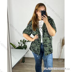 Cardigan dlhý rukáv dámsky nadrozmer (52/54 ONE SIZE) TALIANSKA MÓDA IMWQ24MASKA