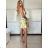 Šaty letné bez rukávu dámske citronky LIMONE (S/M ONE SIZE) TALIANSKA MÓDA IMM24M33800/DUR -   biela -   S / M
