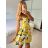 Šaty krátke letné na ramienka dámske citronky LIMONE (S/M ONE SIZE) TALIANSKA MÓDA IMPBB24B25246/DUR -   biela -   S / M