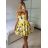 Šaty krátke letné na ramienka dámske citronky LIMONE (S/M ONE SIZE) TALIANSKA MÓDA IMPBB24B25246/DUR -   biela -   S / M
