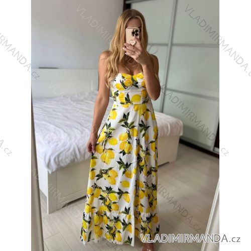 Šaty dlhé letné na ramienka dámske (S/M ONE SIZE) TALIANSKA MÓDA IMPBB24B25283A
