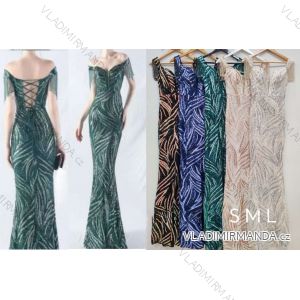 Šaty dlhé spoločenské třpytivé bez rukávu dámske (S/M/L ONE SIZE) TALIANSKA MÓDA IMHMS24388