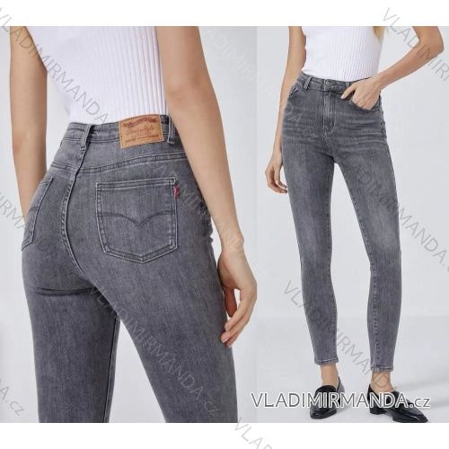Nohavice jeans dlhé dámske (S/M ONE SIZE) TALIANSKA MÓDA IMHMS24405
