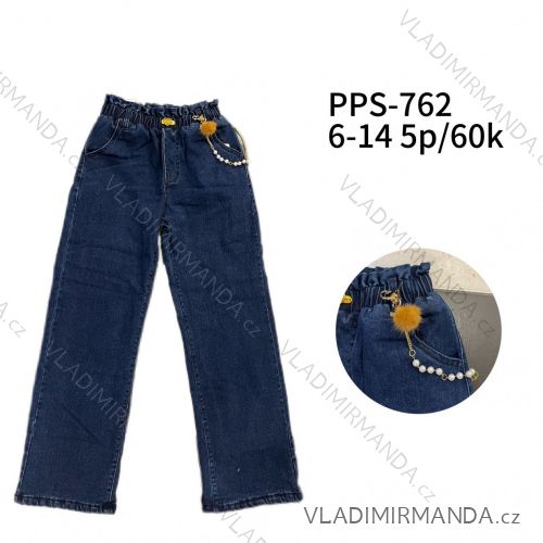 Nohavice riflové dlhé dorast dívčí (6-14 rokov) HAPPY HOUSE HH24PPS-762