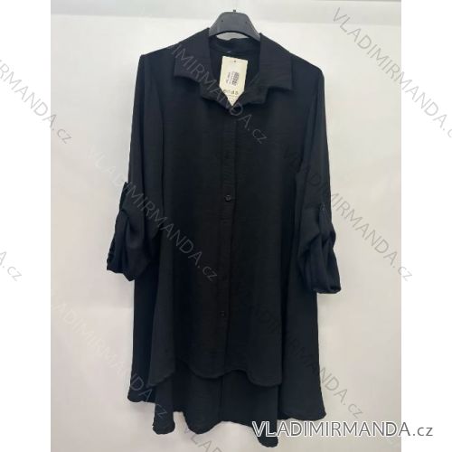 Košeľa predĺžená dlhý rukáv dámska (S/M ONE SIZE) TALIANSKA MÓDA IMPSH2424670