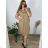Šaty letné maxi oversize krátky rukáv dámske nadrozmer (XL/2XL/3XL ONE SIZE) TALIANSKA MÓDA IMWGS232654/DUR 2XL/3XL hnedá