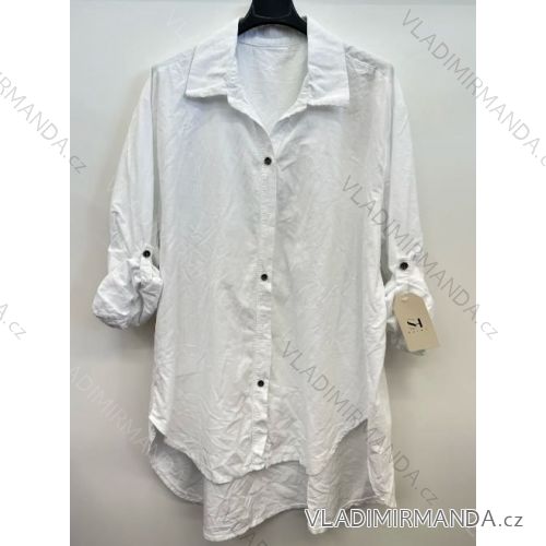 Košeľa oversize dlhý rukáv dámske (S/M ONE SIZE) TALIANSKA MÓDA IMPSH2423098