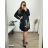 Šaty voľnočasové 3/4 dlhý rukáv dámske (S/M ONE SIZE) TALIANSKA MÓDA IM424602