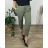 Nohavice strečové dámske nadrozmer (54/56 ONE SIZE) TALIANSKA MóDA IM424555/DU  zelená khaki
