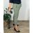 Nohavice strečové dámske nadrozmer (54/56 ONE SIZE) TALIANSKA MóDA IM424555/DU  zelená khaki