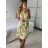 Šaty krátke letné icecool bez rukávov dámske citronky LIMONE  (S/M ONE SIZE) TALIANSKA MÓDA IMM2384269A-8/DU