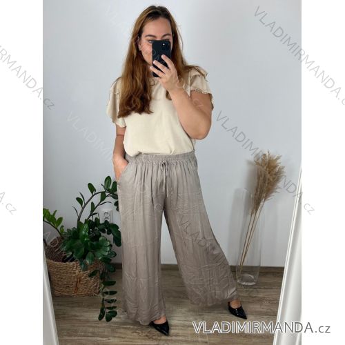 Nohavice letné dlhé dámske nadrozmer (54/56 ONE SIZE) TALIANSKA MÓDA IMWEC24GITA